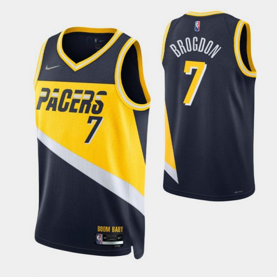 Maillot de Basket #7 Brogdon Pacers 21-22 city 75th Anniversary